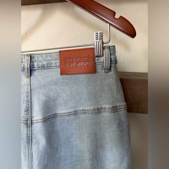 Princess Polly|light wash denim maxi skirt with front slit opening•••NWT,size 6 - Picture 8 of 16